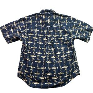 Puritan Shirt Mens Large Fish AOP Outdoors Fishing Camping Button Down Everyday